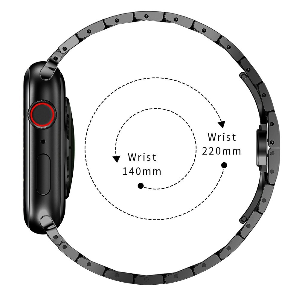 Correa fina de acero Apple Watch Ultra 49mm negro
