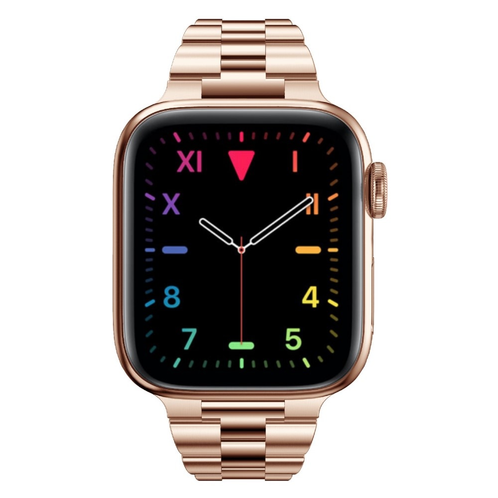 Correa fina de acero Apple Watch Ultra 49mm oro rosa