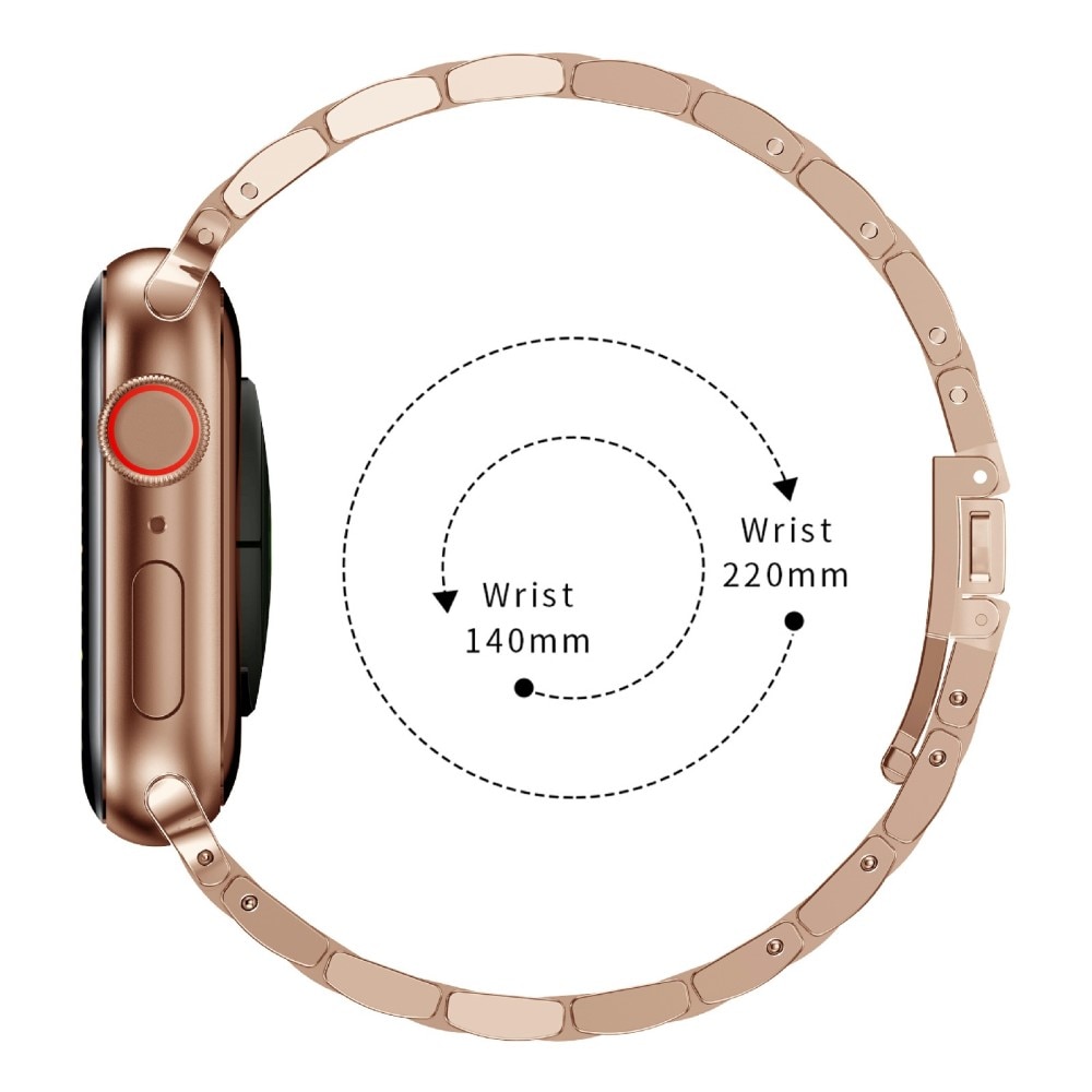 Correa fina de acero Apple Watch SE 40mm oro rosa