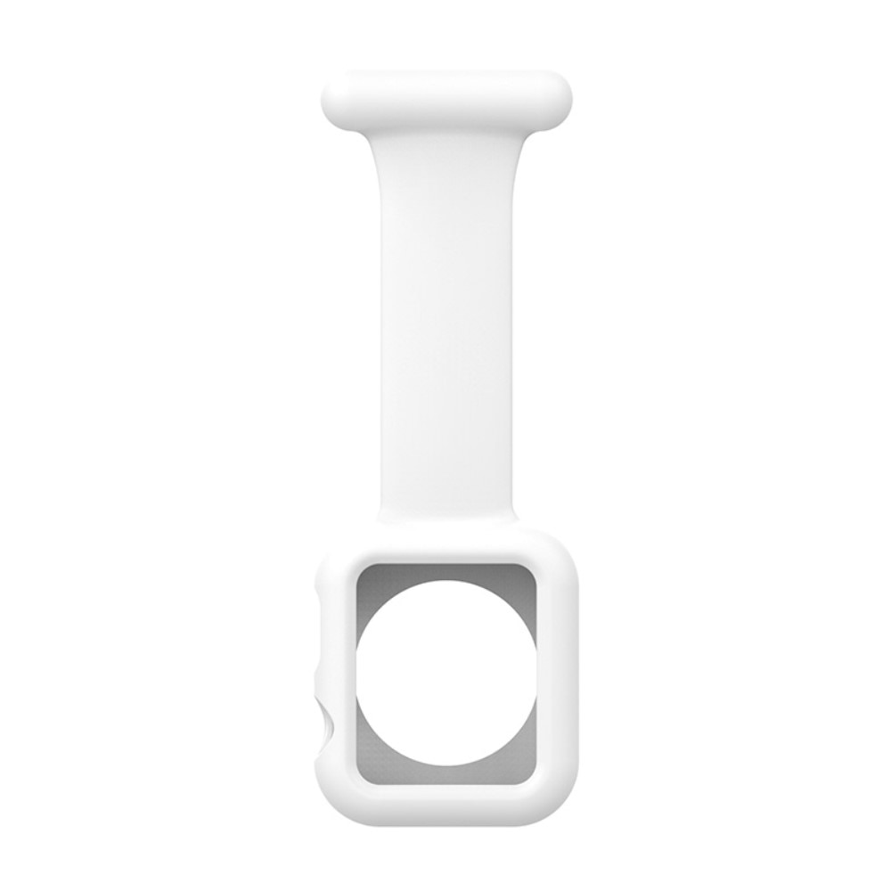 Reloj de bolsillo Funda de silicona Apple Watch 41mm Series 7 blanco