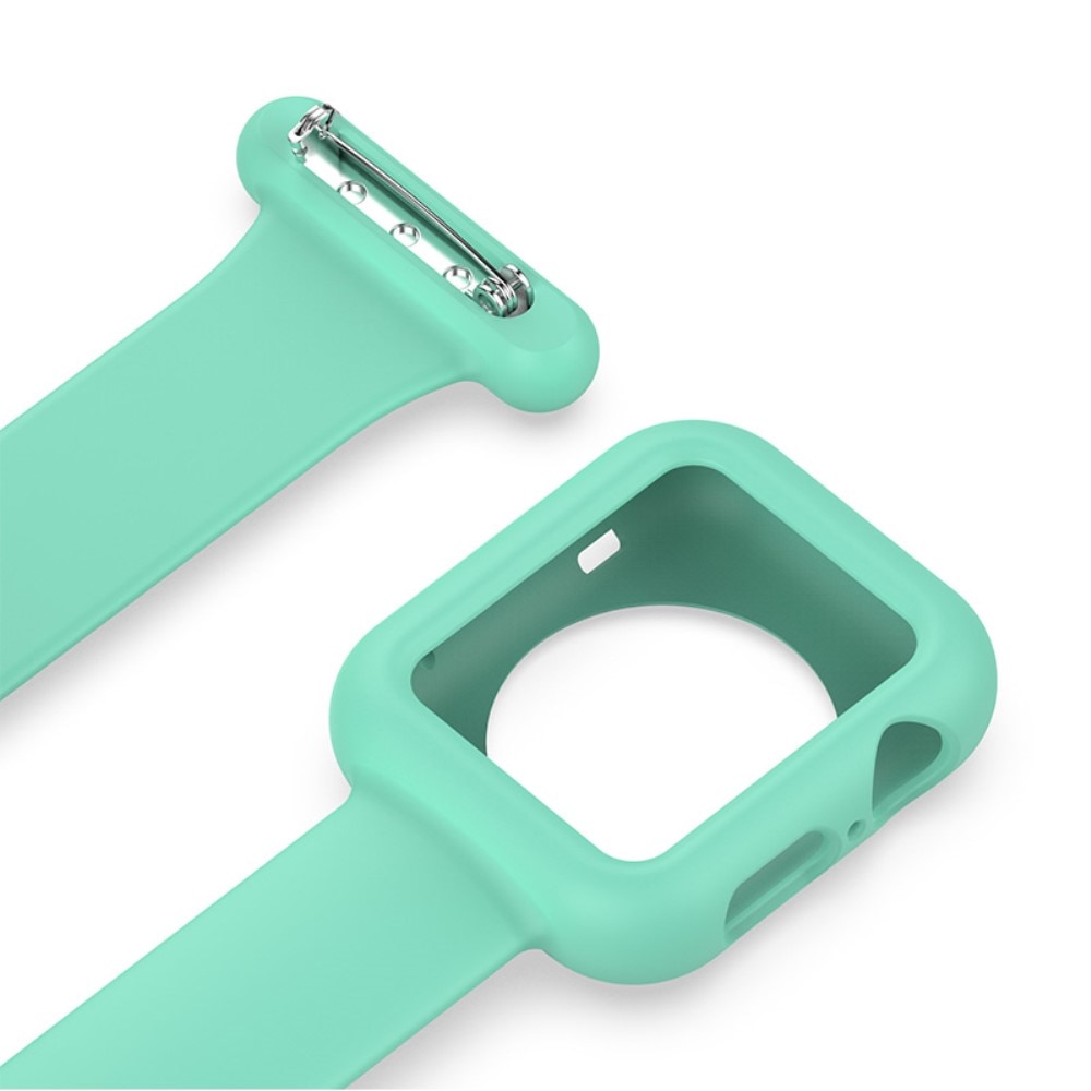 Reloj de bolsillo Funda de silicona Apple Watch 41mm Series 7 verde