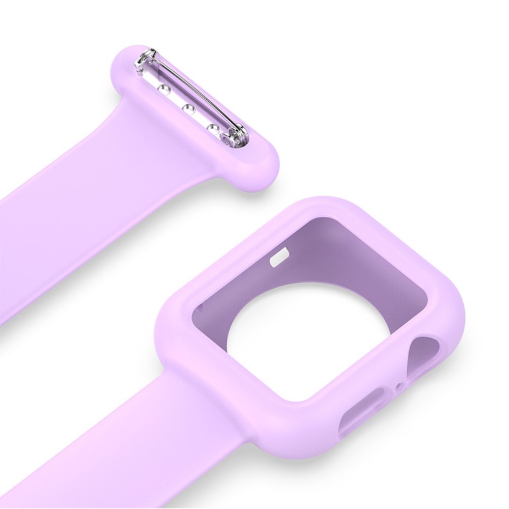 Reloj de bolsillo Funda de silicona Apple Watch 41mm Series 7 violeta