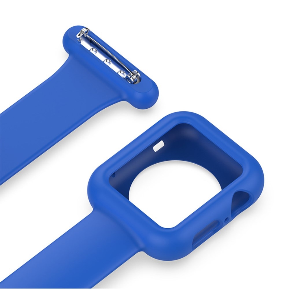 Reloj de bolsillo Funda de silicona Apple Watch 41mm Series 9 azul