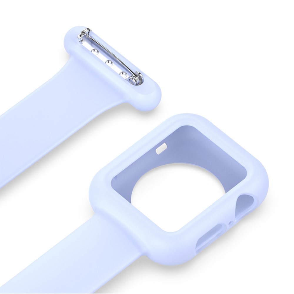 Reloj de bolsillo Funda de silicona Apple Watch 41mm Series 7 azul claro