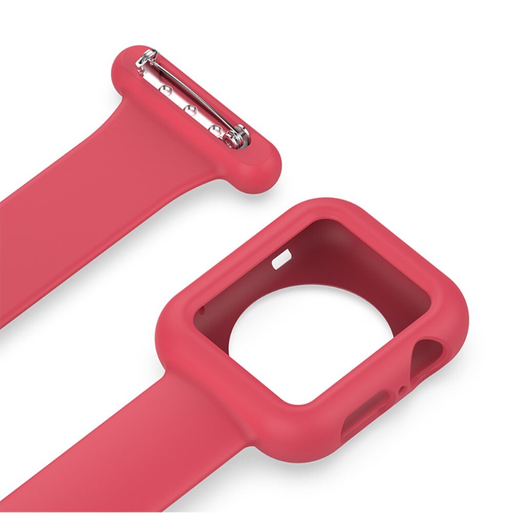 Reloj de bolsillo Funda de silicona Apple Watch SE 40mm rojo