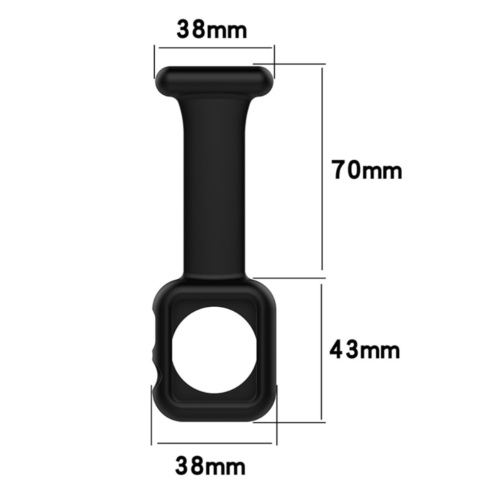 Reloj de bolsillo Funda de silicona Apple Watch 41mm Series 7 negro