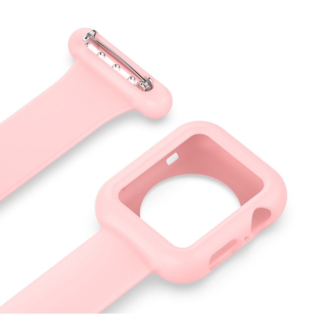 Reloj de bolsillo Funda de silicona Apple Watch 45mm Series 8 Rosado