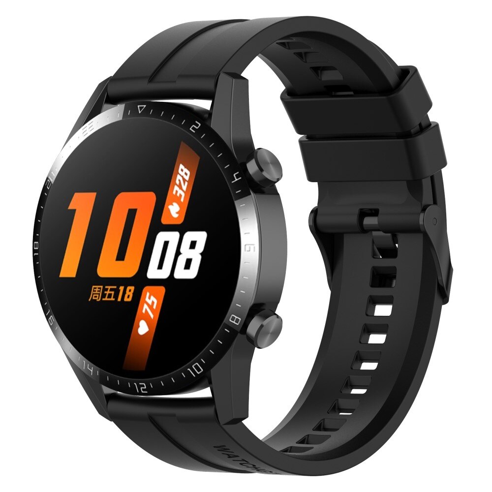 Correa de silicona para Huawei Watch GT 3 46mm/Watch GT Runner, Negro