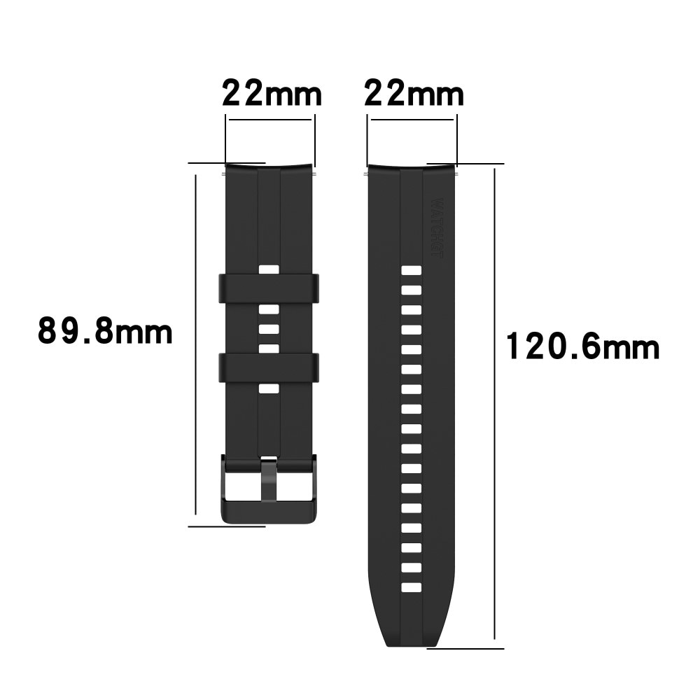 Correa de silicona para Huawei Watch GT 3 46mm/Watch GT Runner, Negro
