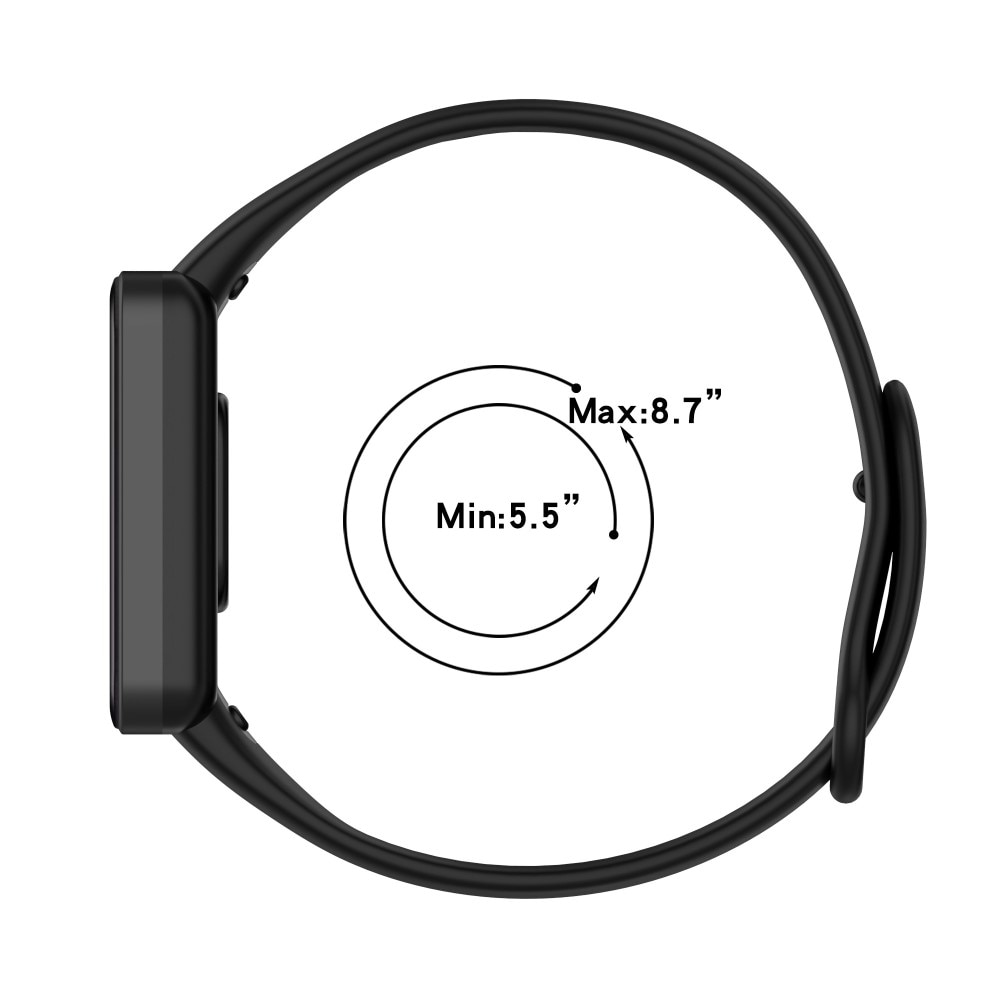 Correa de silicona para Xiaomi Redmi Smart Band Pro, negro