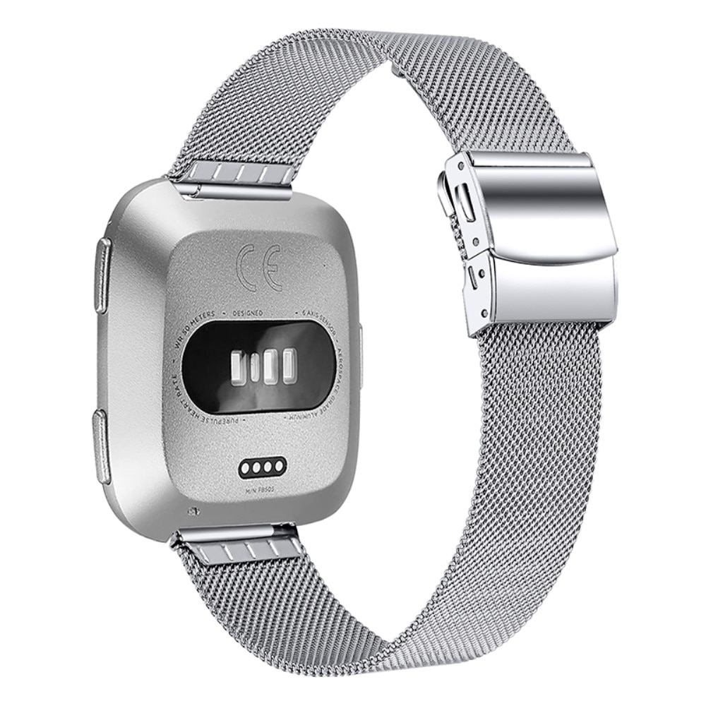 Correa de malla Fitbit Versa/Versa 2 Plata