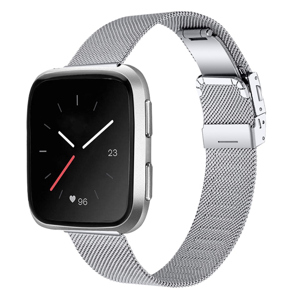 Correa de malla Fitbit Versa/Versa 2 Plata