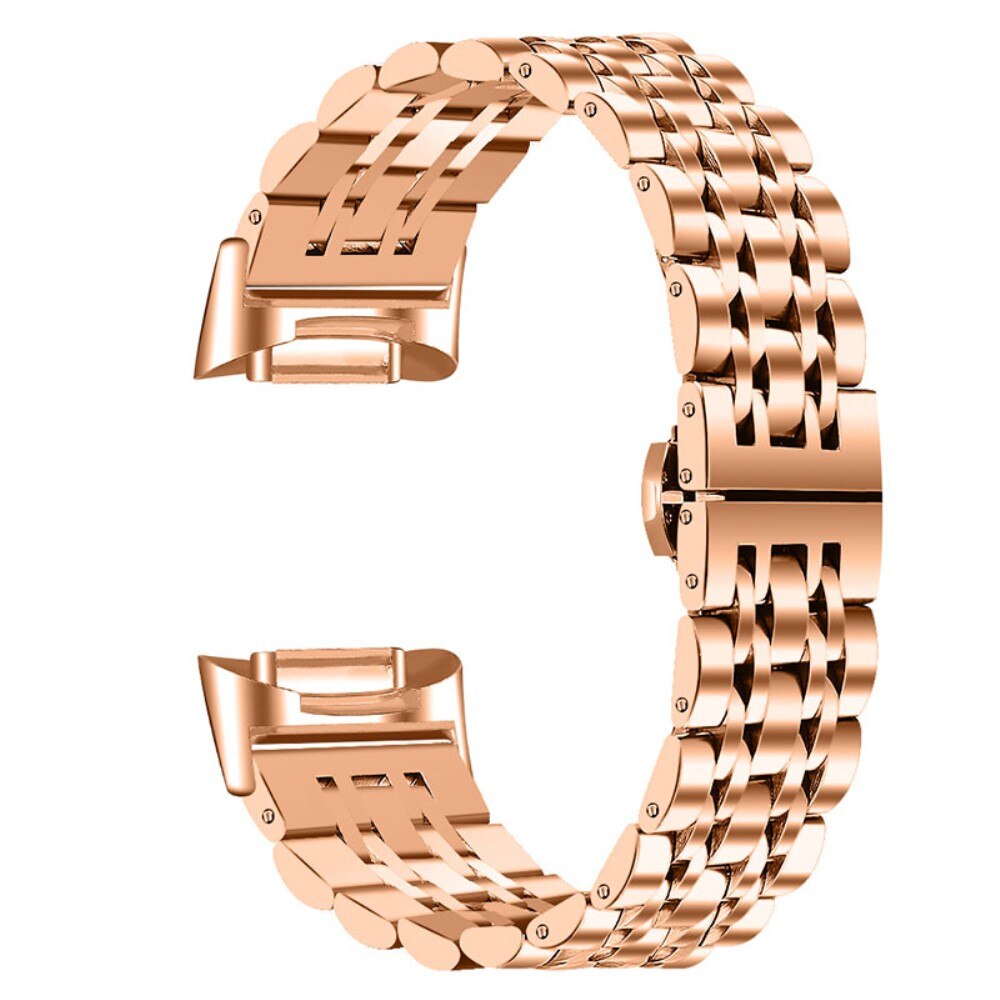 Correa de acero inoxidable Fitbit Charge 5 Oro rosa