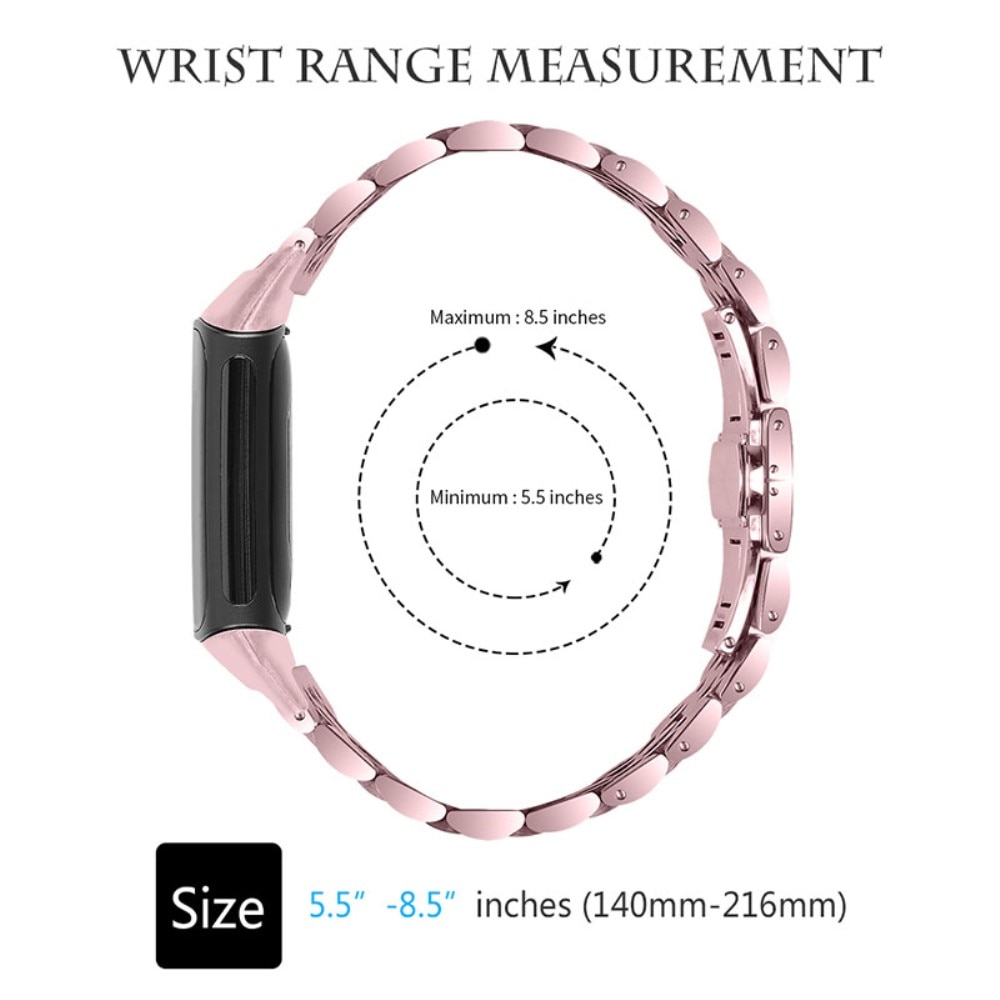 Correa de acero inoxidable Fitbit Charge 5 Pink