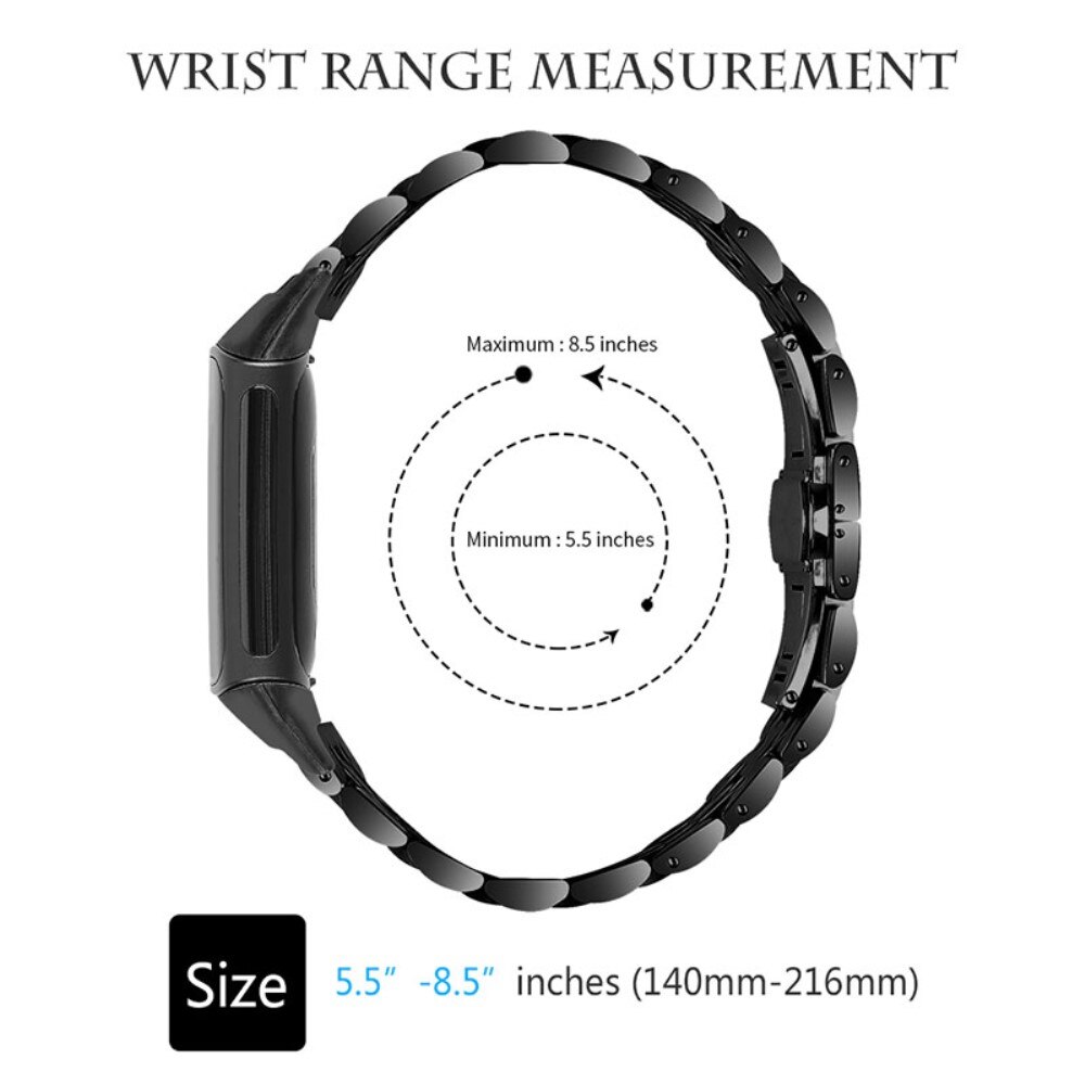 Correa de acero inoxidable Fitbit Charge 6 Negro
