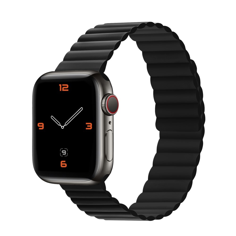 Correa magnética silicona Apple Watch Ultra 49mm negro