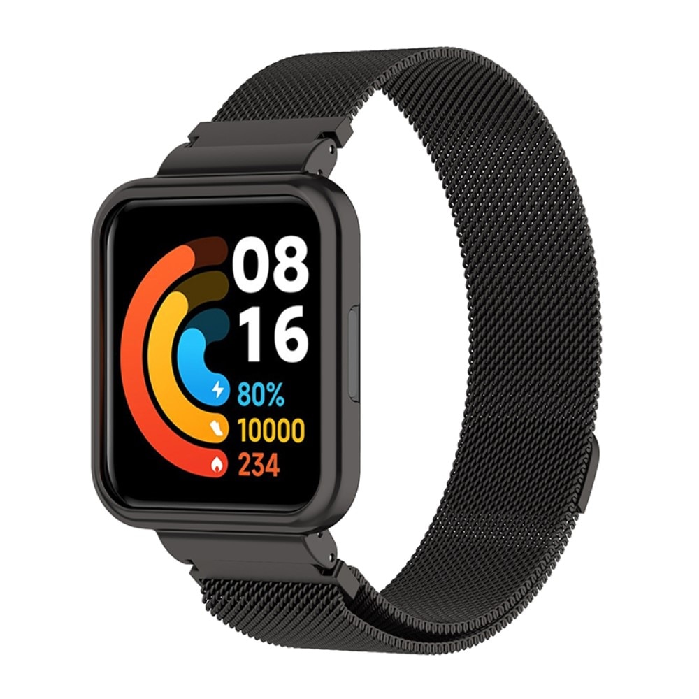 Correa con funda milanesa para Xiaomi Redmi Watch 2 Lite, negro