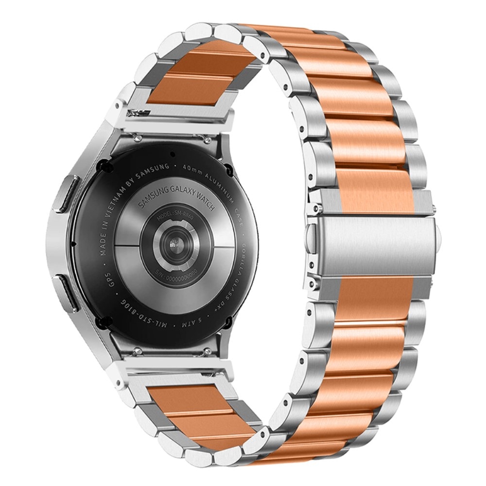 Full Fit Correa acero Samsung Galaxy Watch 5 44mm, plata/oro rosa
