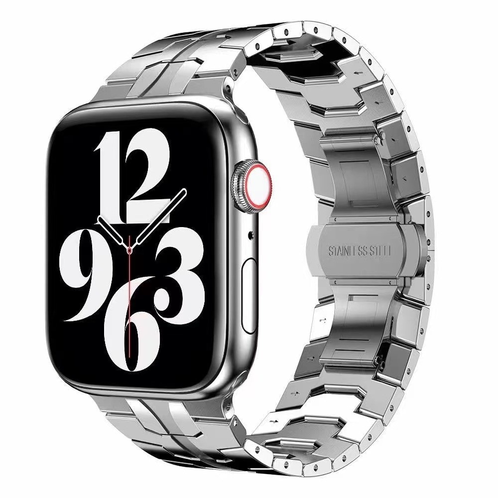 Race Stainless Steel Apple Watch 45mm Series 7 Silver