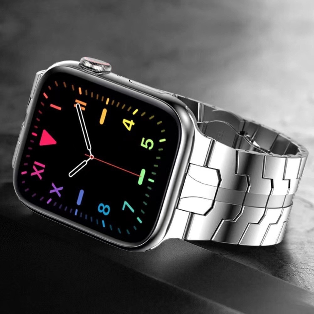 Race Stainless Steel Apple Watch 45mm Series 7 Silver