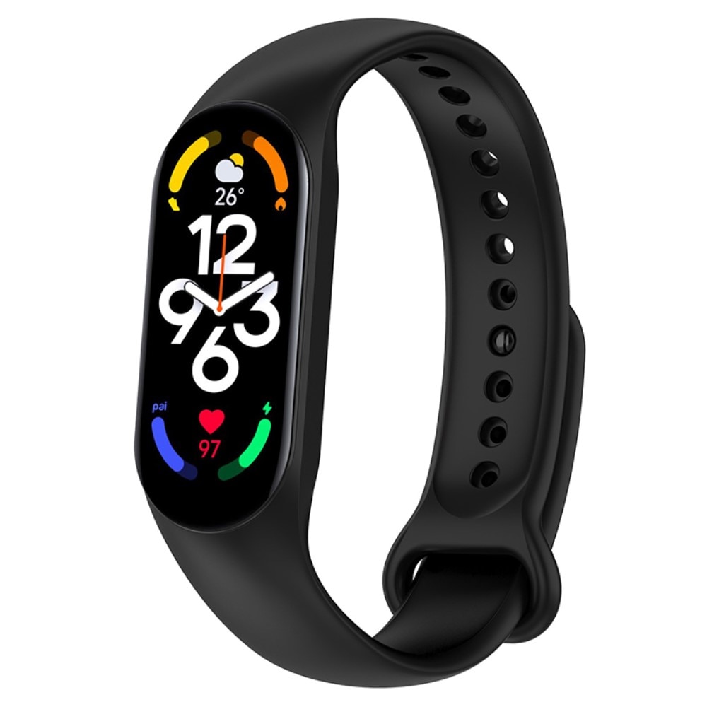 Correa de silicona para Xiaomi Mi Band 7, negro