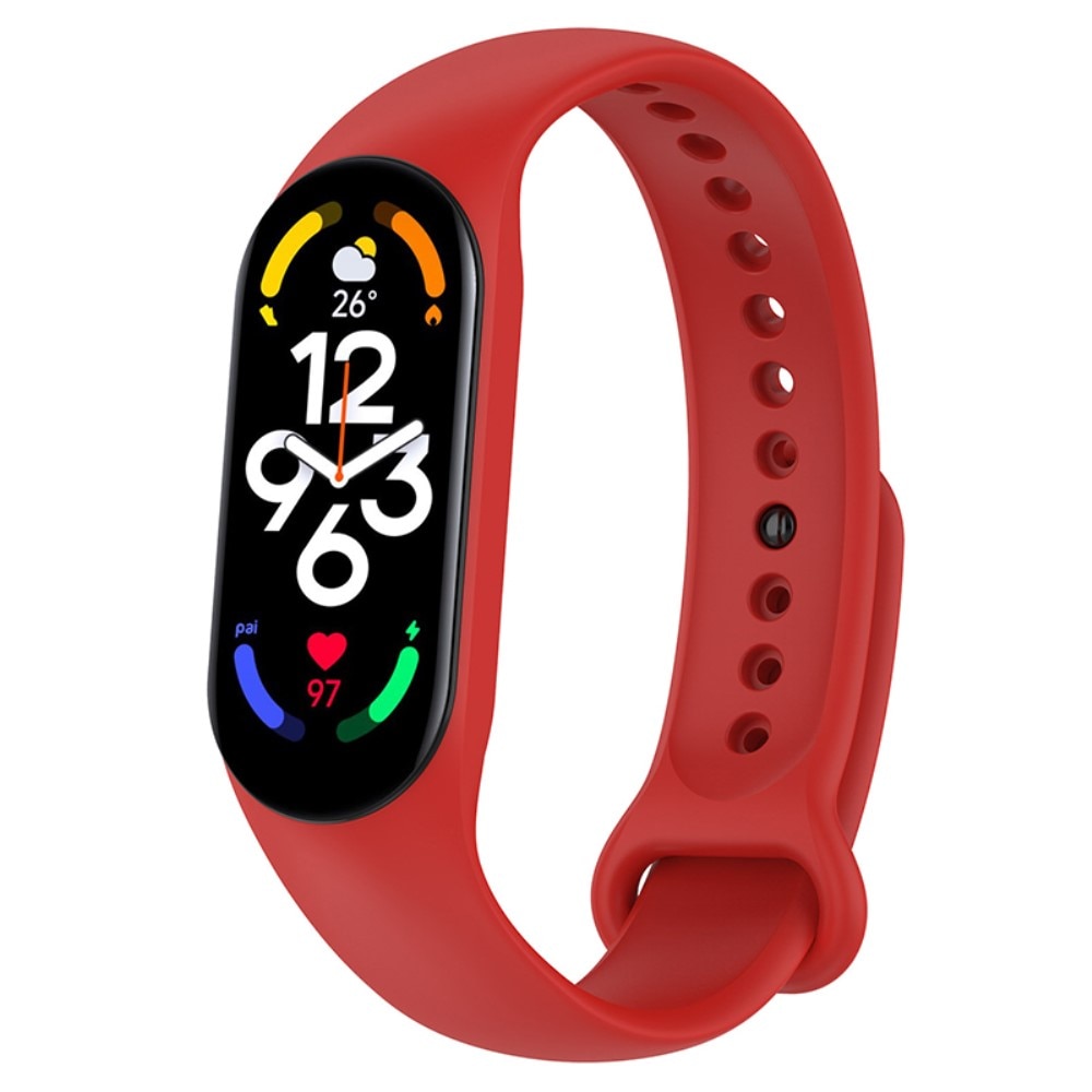 Correa de silicona para Xiaomi Mi Band 7, rojo