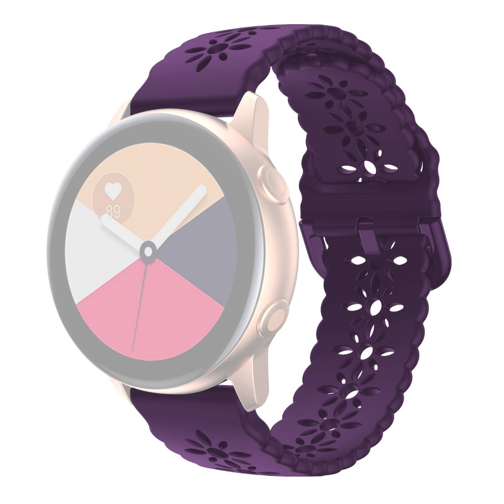 Correa silicona florecer Samsung Galaxy Watch 4 44mm violeta