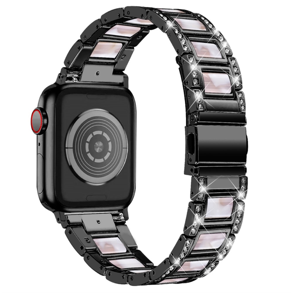 Correa de diamantes Apple Watch Ultra 49mm Black Pearl