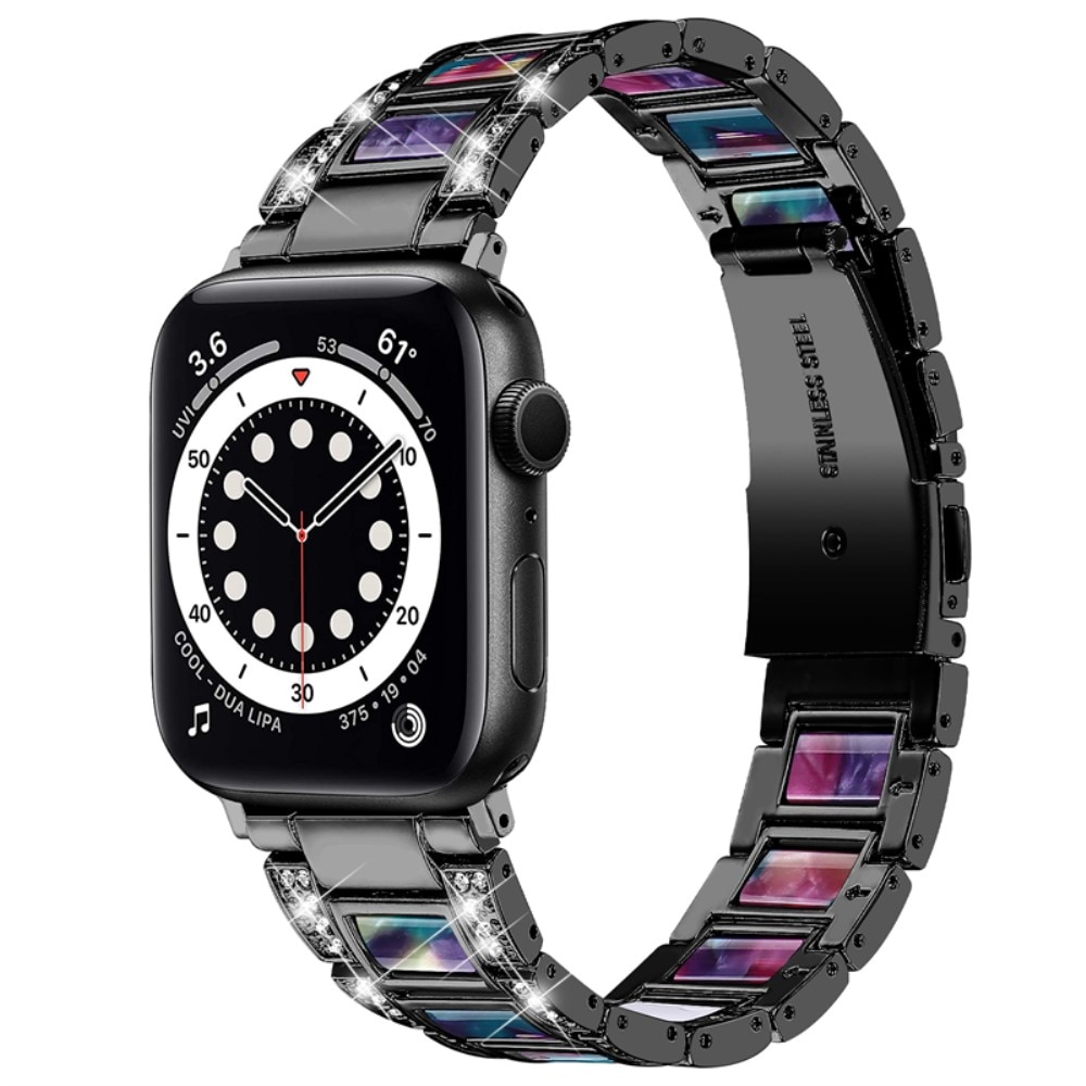 Correa de diamantes Apple Watch SE 44mm Black Space