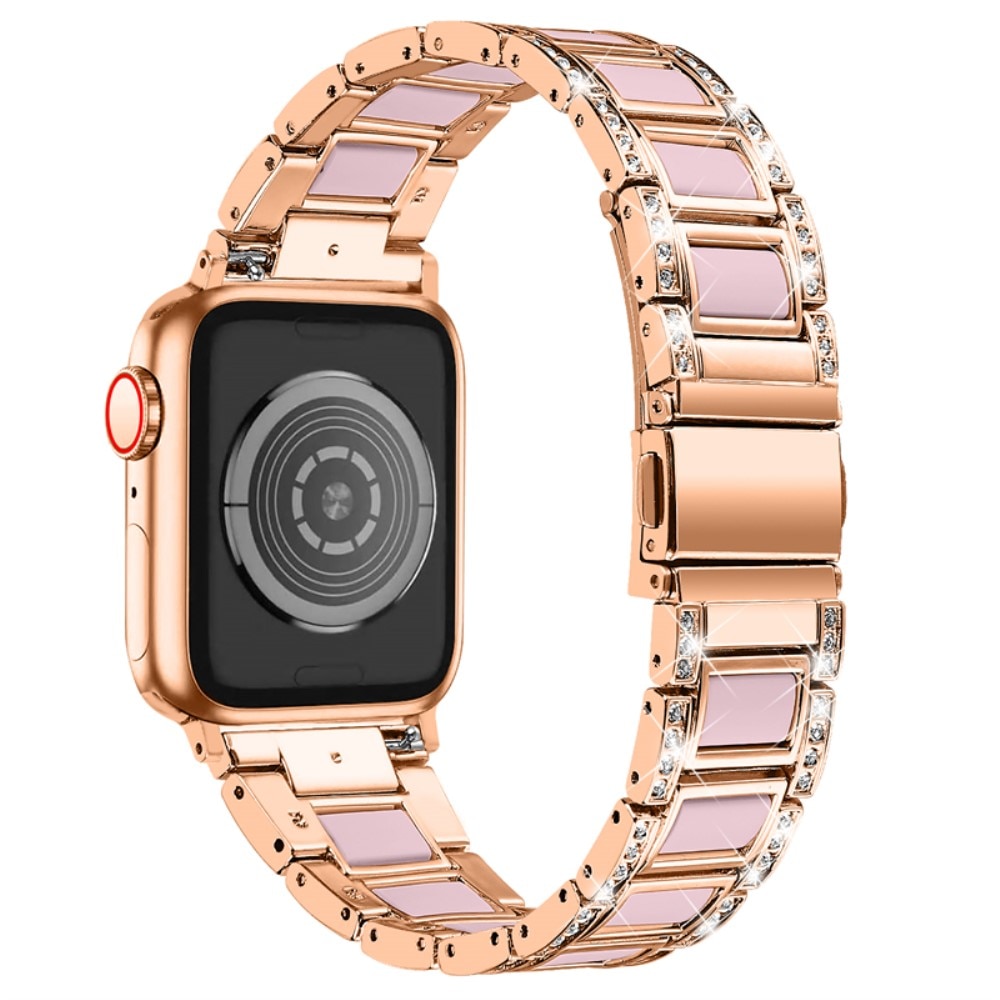 Correa de diamantes Apple Watch Ultra 2 49mm Rosegold Rose