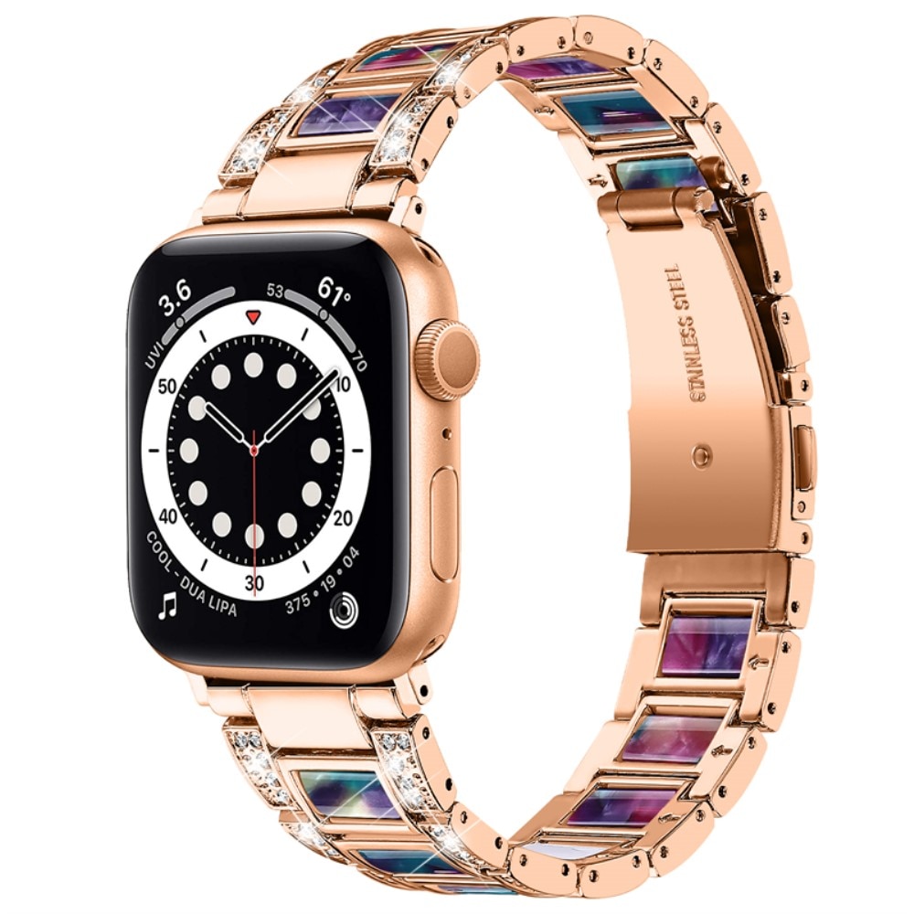 Correa de diamantes Apple Watch Ultra 49mm Rosegold Space