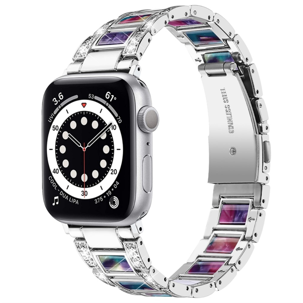 Correa de diamantes Apple Watch 42mm Silver Space