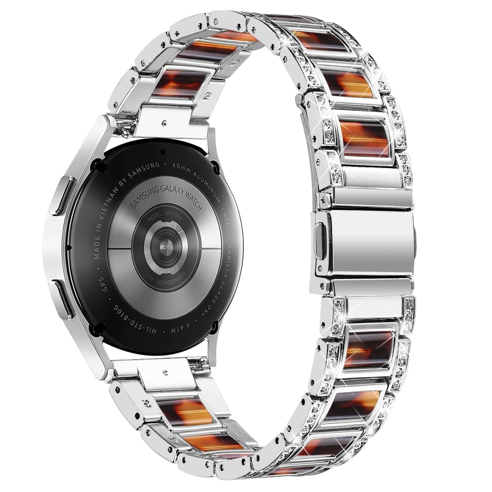 Correa de diamantes Samsung Galaxy Watch 4 44mm Silver Coffee