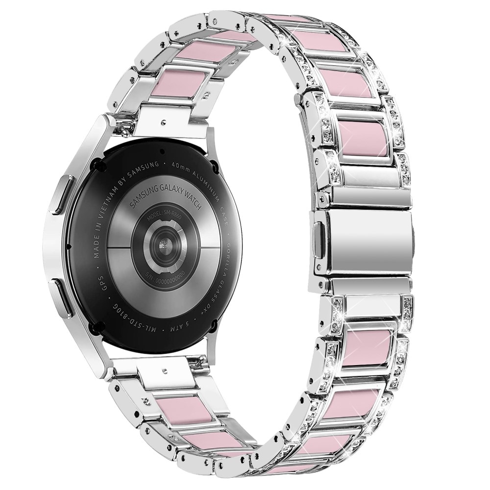 Correa de diamantes Hama Fit Watch 4900 Silver Rose