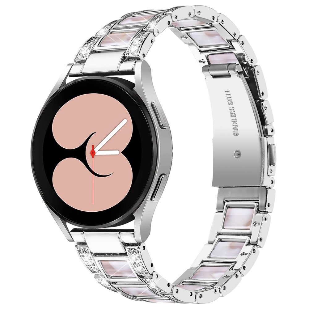 Correa de diamantes Samsung Galaxy Watch 5 40mm Silver Pearl