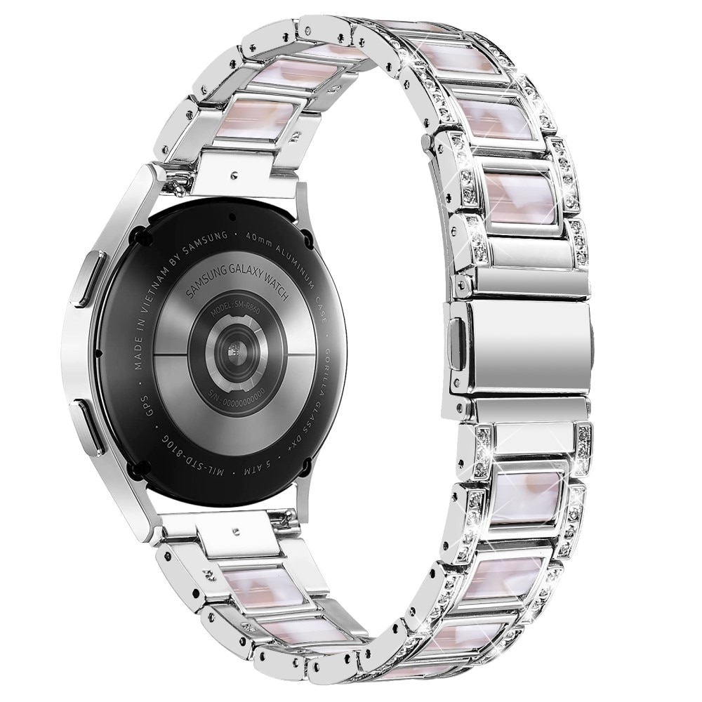 Correa de diamantes Hama Fit Watch 5910 Silver Pearl
