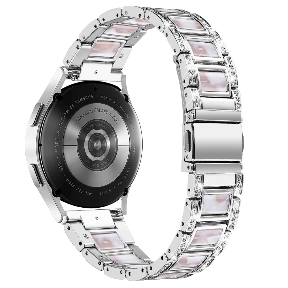 Correa de diamantes Samsung Galaxy Watch 5 Pro 45mm Silver Pearl