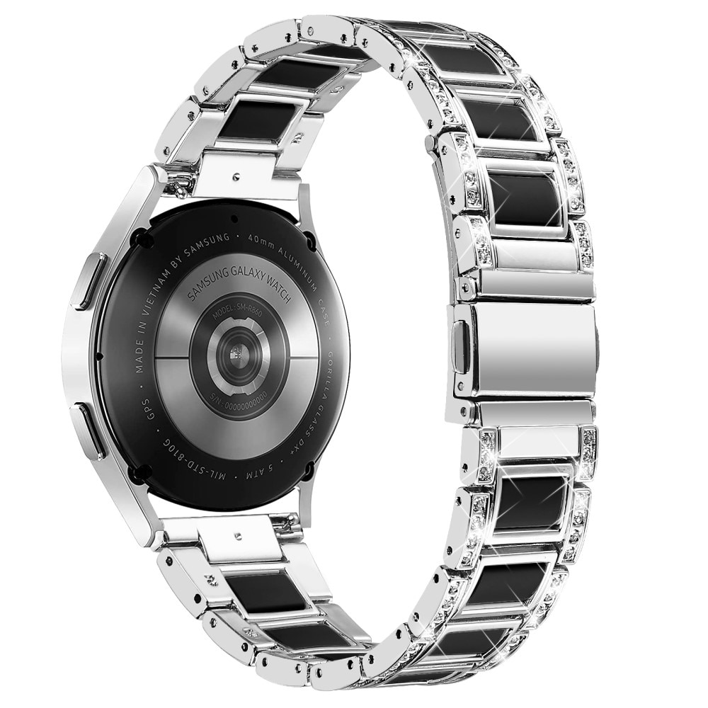 Correa de diamantes Garmin Vivoactive 5 Silver Night