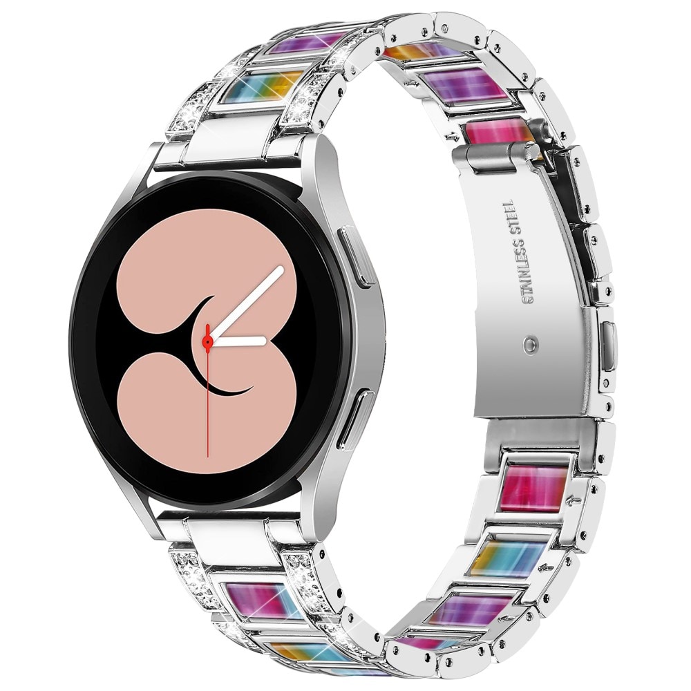 Correa de diamantes Samsung Galaxy Watch 5 44mm Silver Rainbow