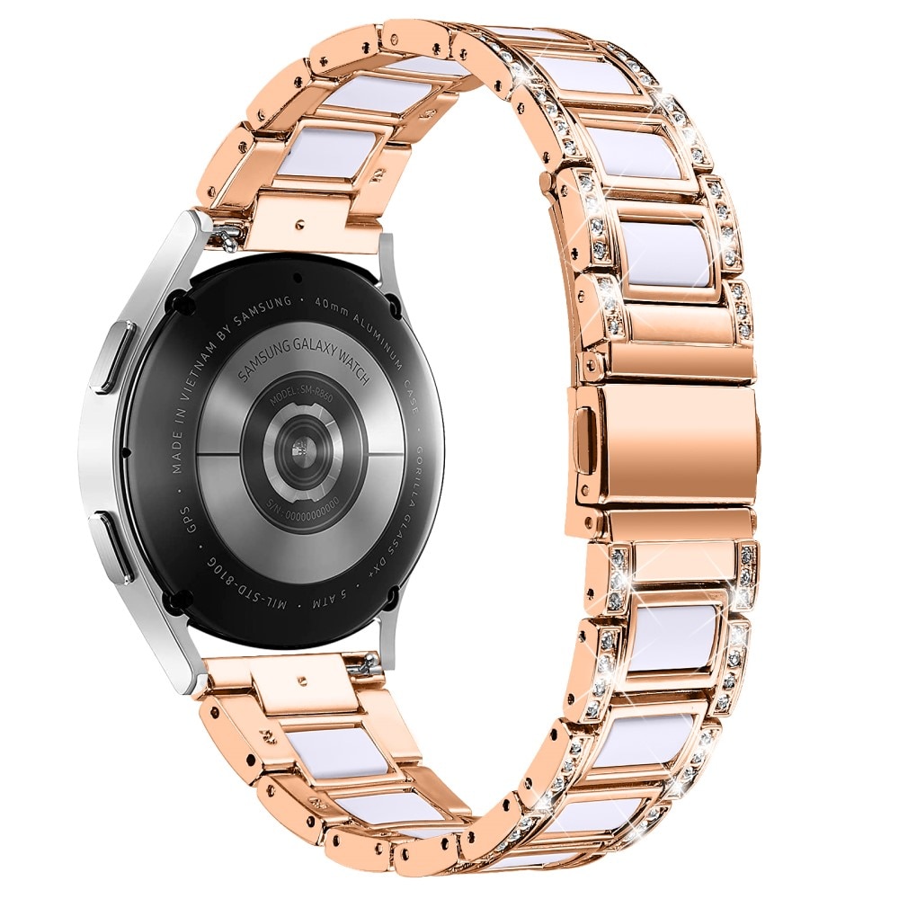 Correa de diamantes Garmin Vivoactive 5 Rosegold Snow