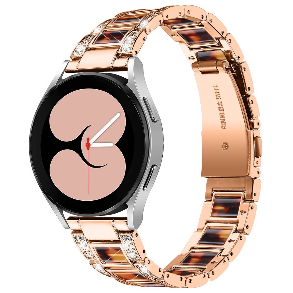 Correa de diamantes Samsung Galaxy Watch 4 40mm Rosa Coffee