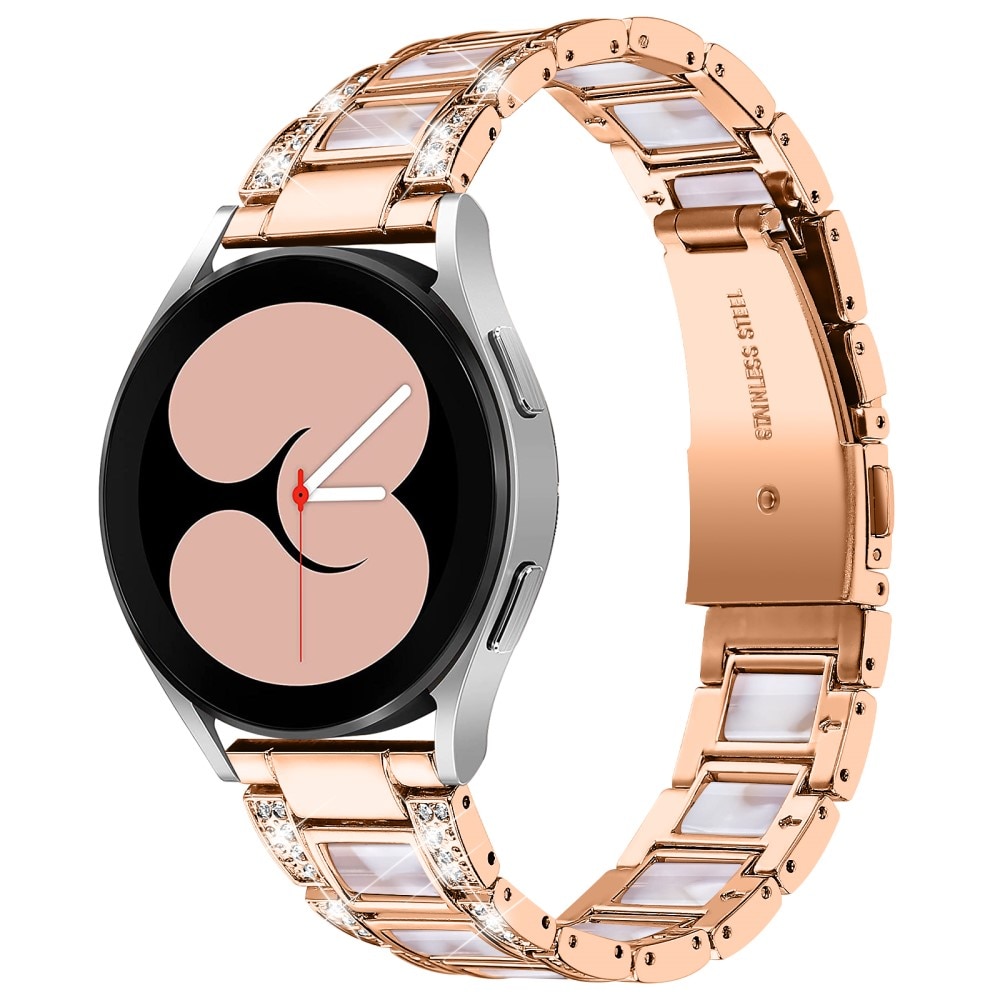 Correa de diamantes Samsung Galaxy Watch 4 40mm Rosa Pearl