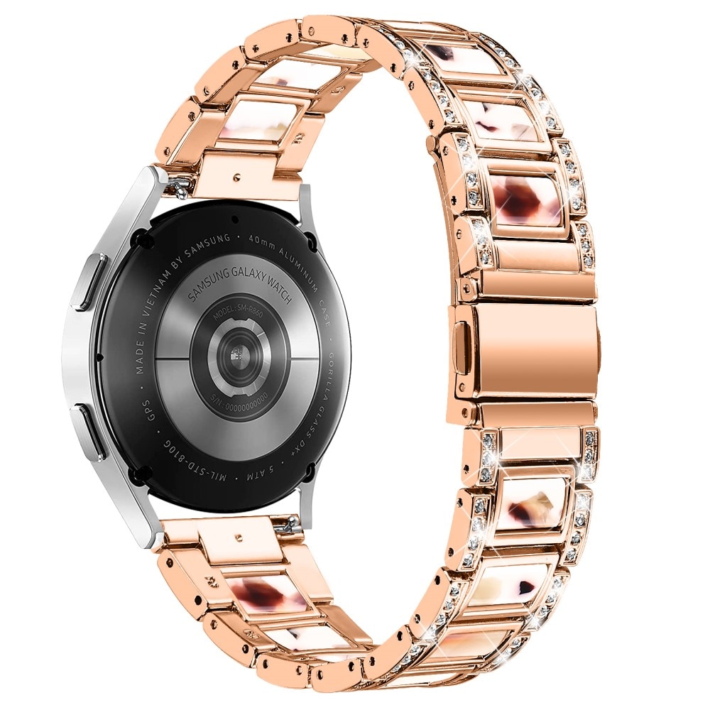 Correa de diamantes Samsung Galaxy Watch 5 Pro 45mm Rosegould Nougat