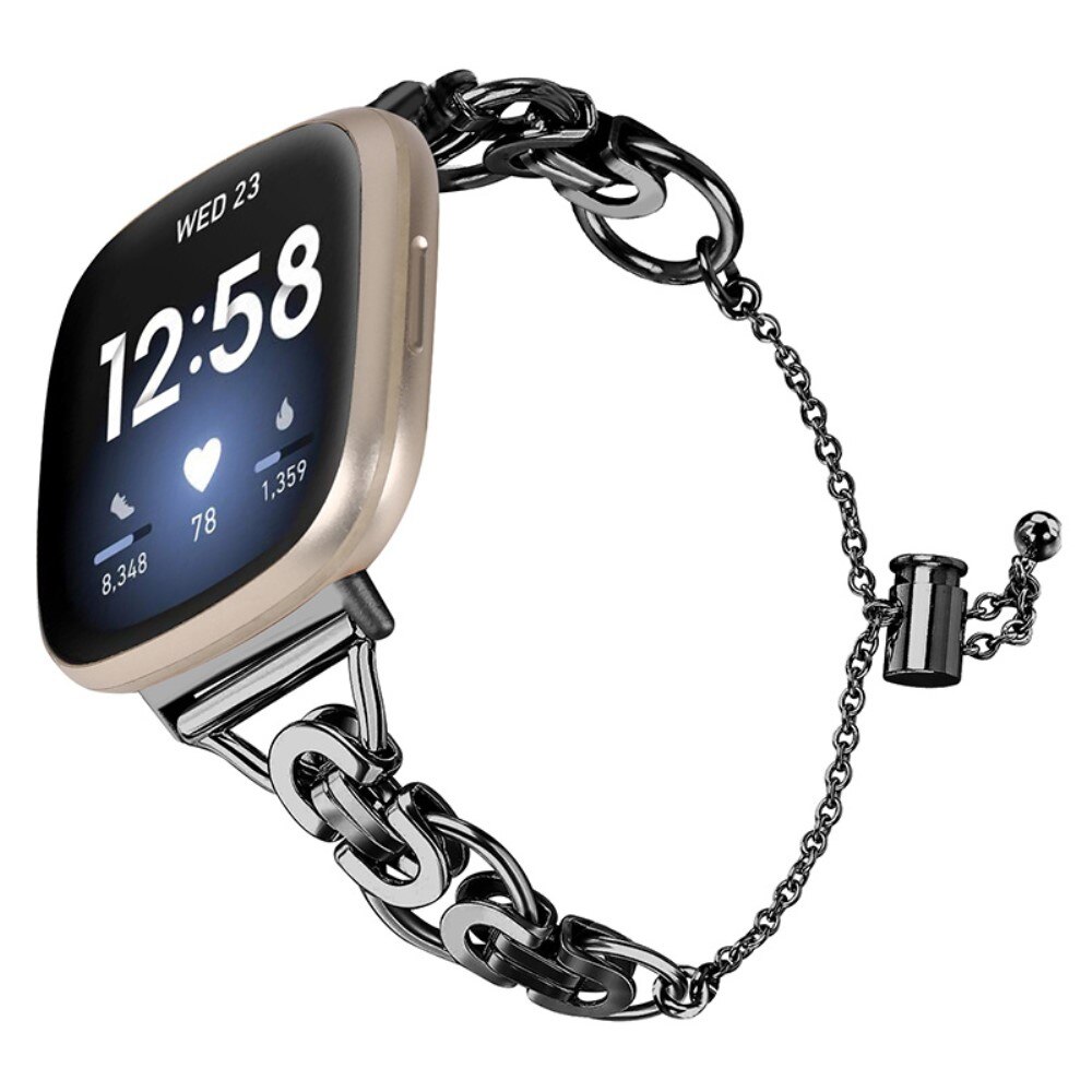 Circles Chain Bracelet Fitbit Versa 3/Sense Black