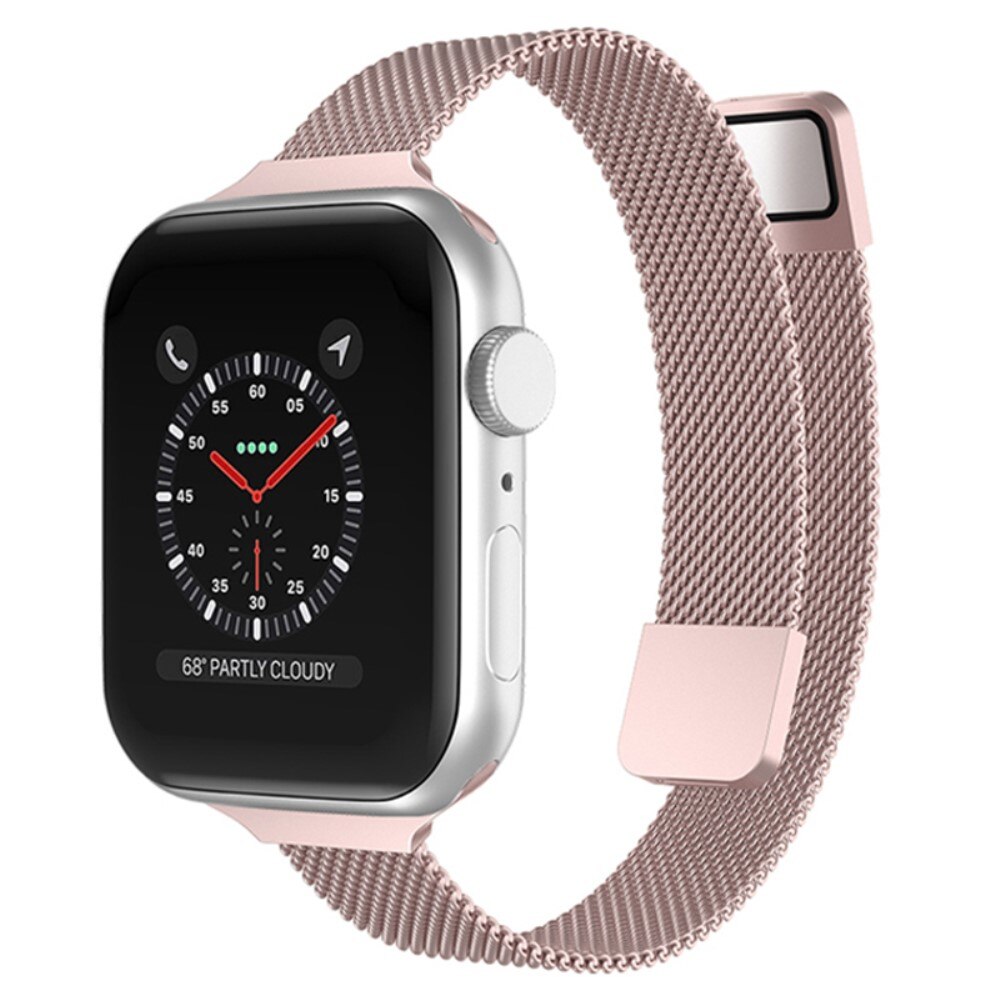 Correa fina milanesa Apple Watch 42/44/45/49 mm rosa dorado