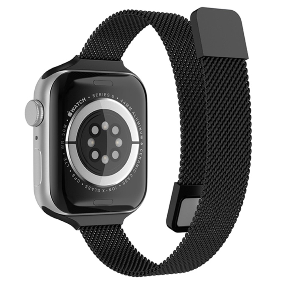 Correa fina milanesa Apple Watch 45mm Series 8 Negro