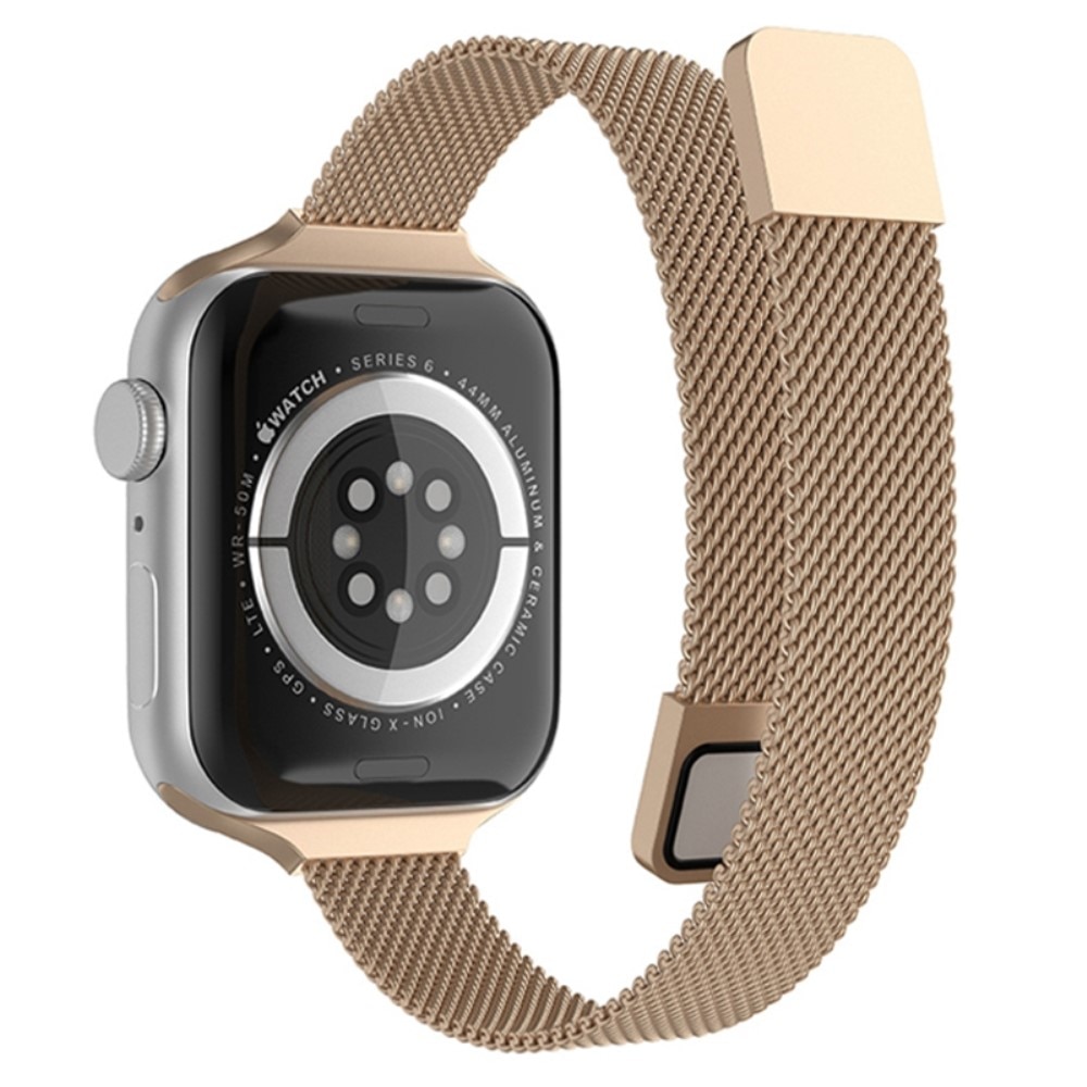 Correa fina milanesa Apple Watch SE 44mm oro rosa