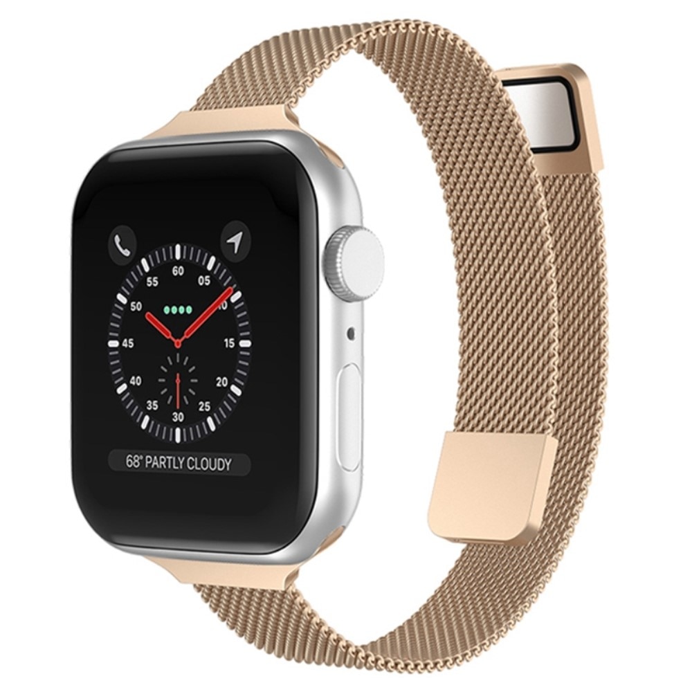 Correa fina milanesa Apple Watch 42mm oro rosa