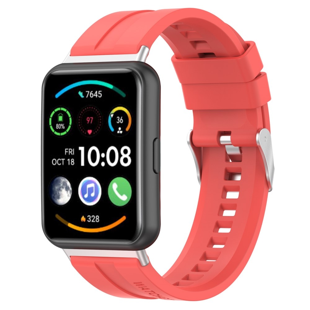 Correa de silicona para Huawei Watch Fit 2, rojo