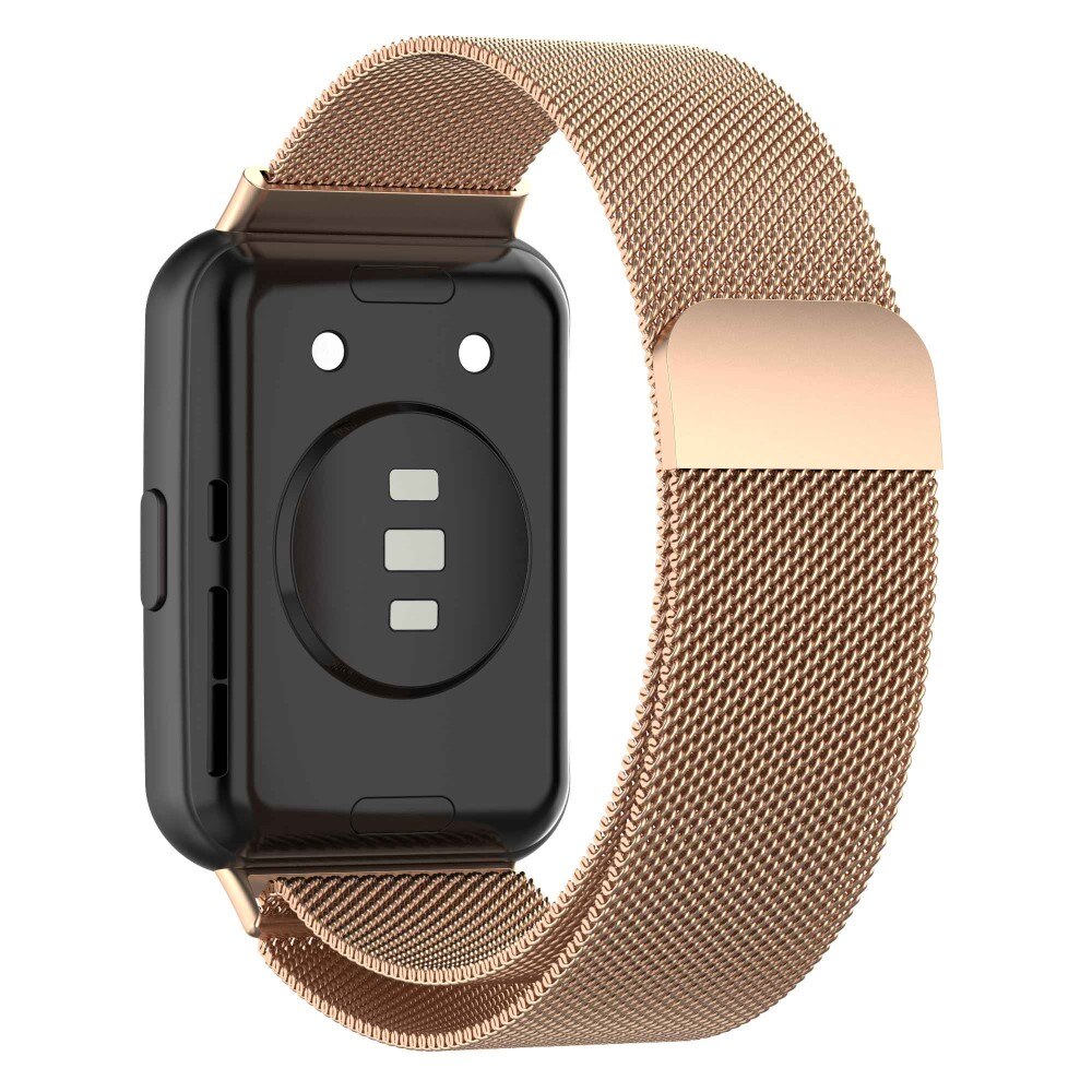 Pulsera milanesa para Huawei Watch Fit 2, Oro rosa